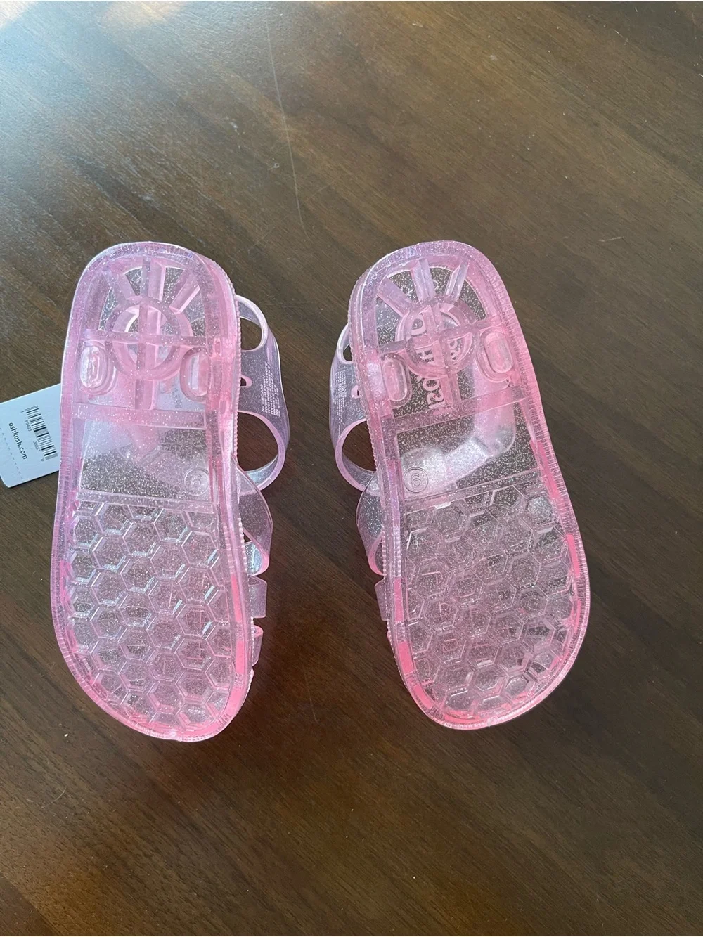 OshKosh B'gosh Sparkle Pink Jelly Sandals
